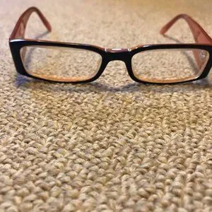 Vintage Y2K Prada Two Tone Black Orange Plastic Square Frame Eye Glasses Prada | Accessories | Vintage Y2k Prada Two Tone Black  main image 2